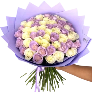 Bouquet de Rosas en Tonos Pastel