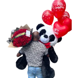 Peluche gigante con Rosas y Globos