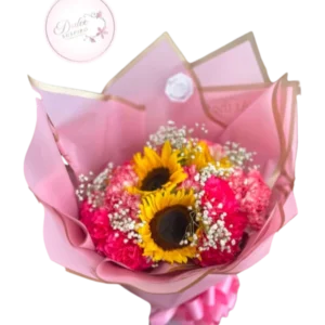 Bouquet de Rosas y Girasoles