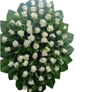 Arreglo Fúnebre de Rosas Blancas